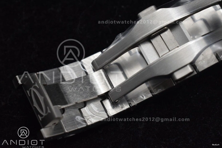 Blue 1:1 Santos BVF Best SS SmartLinks Dial Cartier Bracelet Edition on 9015 MIYOTA V2 de 40mm SS 0119